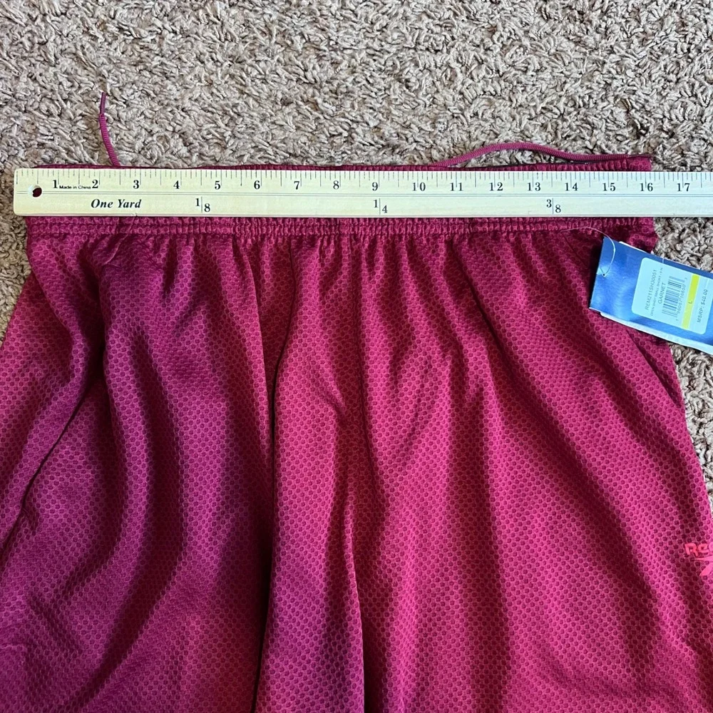 Reebok Mens Open Shot Basketball Shorts Garnet Red REM211SH30051 Size L 9 Inseam